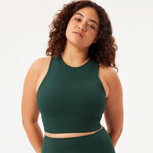 Girlfriend Collective Moss Green Dylan Tank Sports Bra Size M